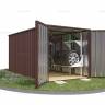 Хозблок SKOGGY секционный с плоской крышей 4 х 2 м, шоколадный