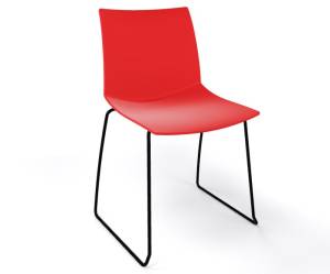 Стул пластиковый Kanvas S красный 500х500х790 мм