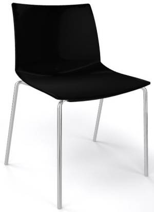 Стул пластиковый Kanvas 2 NA черный 510х500х790 мм