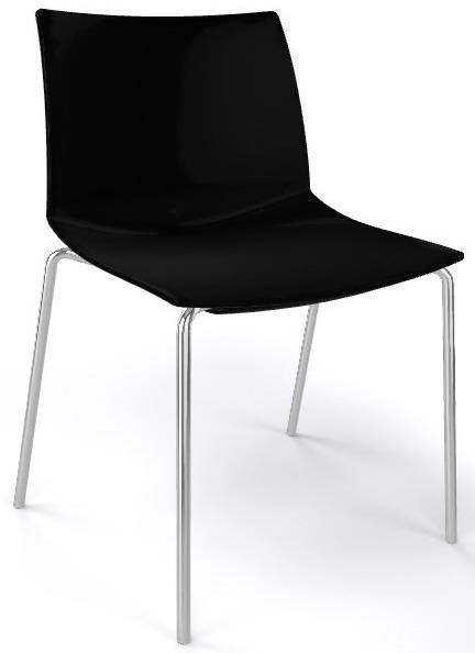 Стул пластиковый Kanvas 2 NA черный 510х500х790 мм Стул пластиковый Kanvas 2 NA черный 510х500х790 мм