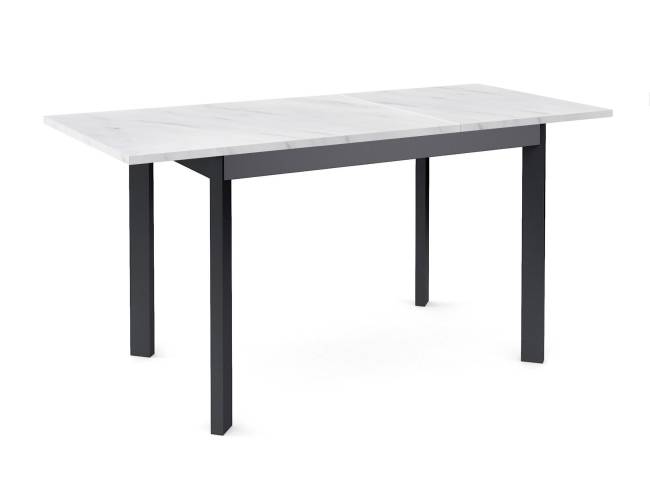 Стол Dikline L110 Мрамор белый (ЛДСП EGGER)/Опоры черный
