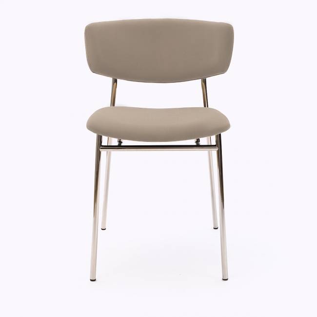 Стул дизайнерский Marko латте, основание хром Стул дизайнерский Marko латте, основание хром