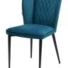 Стул НЕКСТ Barkhat 87 Сине-зеленый, велюр без "пальчиковый"/ черный каркас М-City