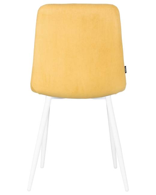 Стул обеденный DOBRIN CHILLY ROMBO, Горчичный Simple 15, основание белый