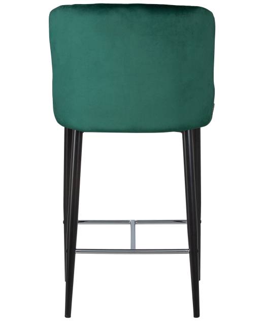 Набор 2 шт Стул полубарный DOBRIN CHRISTIAN'65, черные ножки, зеленый велюр (V108-64)