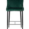 Набор 2 шт Стул полубарный DOBRIN CHRISTIAN'65, черные ножки, зеленый велюр (V108-64)
