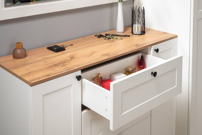 Остин модульная мебель в прихожую № 55 цвет белый шагрень/дуб крафт золотой Остин модульная мебель в прихожую № 55 цвет белый шагрень/дуб крафт золотой