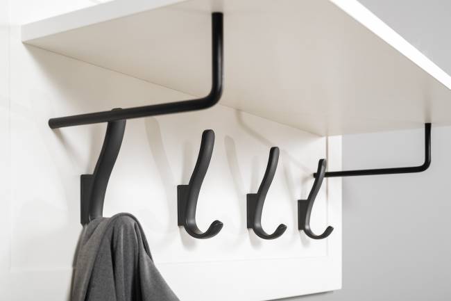 Остин модульная мебель в прихожую № 55 цвет белый шагрень/дуб крафт золотой Остин модульная мебель в прихожую № 55 цвет белый шагрень/дуб крафт золотой