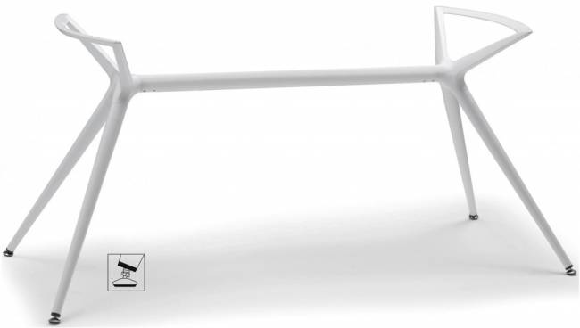 Подстолье металлическое двойное Metropolis XL белый 1400х620х740 мм