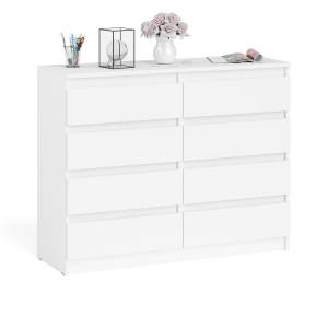 Комод восемь выдвижных ящиков Мори МК1200.8 цвет белый
