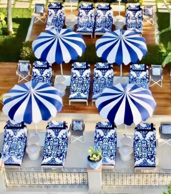 Зонт пляжный профессиональный Ø2.2 м Dali белый 15, синий 10 Ø2200 мм Зонт пляжный профессиональный Ø2.2 м Dali белый 15, синий 10 Ø2200 мм