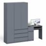 Мори компьютерный стол с тумбой с дверкой и ящиком правый и шкаф-комод МШ1200-1 цвет графит
