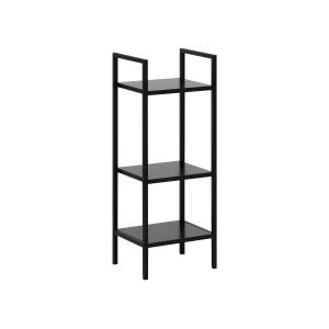 Стеллаж Leset Стилвуд 13 узкий, 3 полки Чёрный
