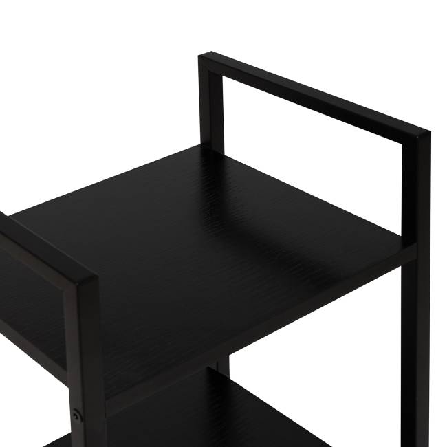 Стеллаж Leset Стилвуд 13 узкий, 3 полки Чёрный