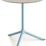 Стол ламинированный обеденный Tripe Maxi голубой, тортора Ø800х740 мм