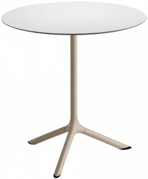Стол ламинированный обеденный Tripe тортора, белый Ø700х740 мм