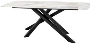 Стол ламинированный обеденный Milo черный, светло-серый 2050х1050х750 мм