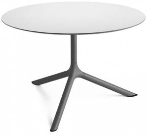 Столик ламинированный кофейный Tripe Maxi антрацит, белый Ø800х510 мм