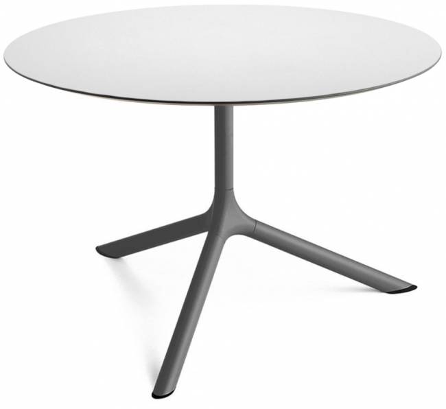 Столик ламинированный кофейный Tripe Maxi антрацит, белый Ø800х510 мм Столик ламинированный кофейный Tripe Maxi антрацит, белый Ø800х510 мм