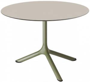 Столик ламинированный кофейный Tripe оливковый, тортора Ø700х510 мм