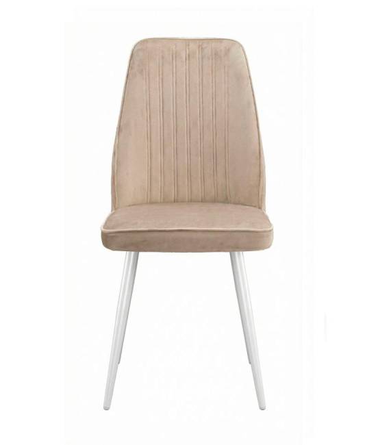 Стул DikLine 327 поворотный B03 BEIGE, ножки белые