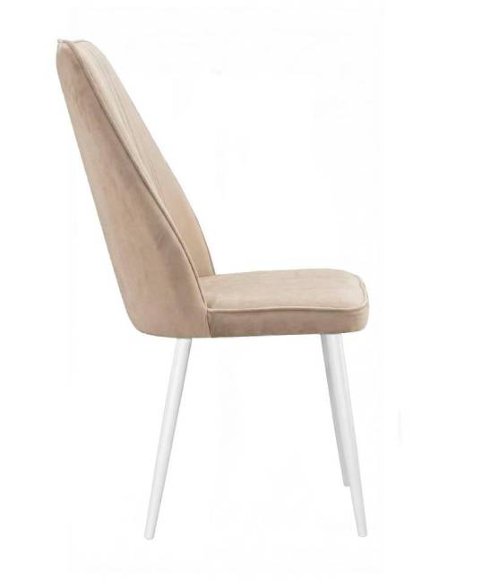 Стул DikLine 327 поворотный B03 BEIGE, ножки белые