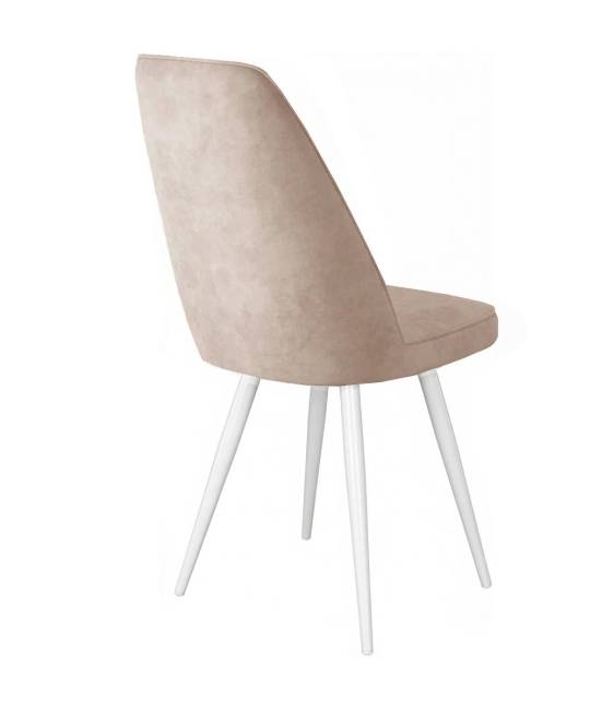 Стул DikLine 327 поворотный B03 BEIGE, ножки белые