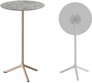 Стол ламинированный барный складной Tripe Folding тортора, зернистый Ø600х1100 мм