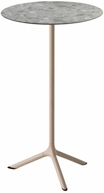 Стол ламинированный барный складной Tripe Folding тортора, зернистый Ø600х1100 мм