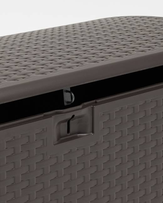 Стол-сундук пластик коричневый 122*60 см 375л