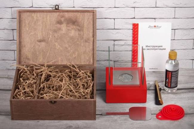 Подарочный набор SteelHeat PREMIUM BOX GLORIA красный + деревянная коробка + стартовый комплект