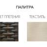Лаунж-диван плетеный Shell-sunshade коричневый, бежевый Ø1800х860 мм