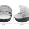 Лаунж-диван плетеный Shell-sunshade коричневый, бежевый Ø1800х860 мм