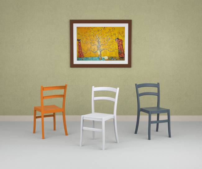 Стул пластиковый Tiffany белый 450х510х850 мм