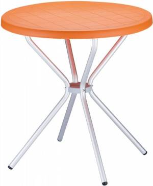 Стол пластиковый Elfo 70 оранжевый Ø700х720 мм
