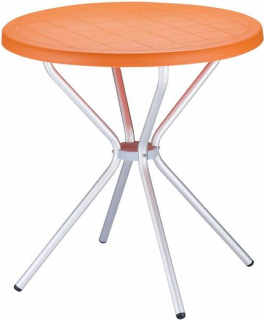 Стол пластиковый Elfo 70 оранжевый Ø700х720 мм