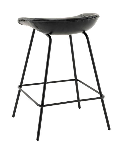 Стул полубарный Фуриоса экокожа чёрный