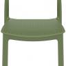 Стул пластиковый Lucy оливковый 450х530х820 мм