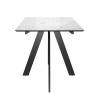Стол DikLine DKD120 керамика 120(160)х80, Carrara Gloss (мрамор глянец белый), опоры черные (2уп.) Стол DikLine DKD120 керамика 120(160)х80, Carrara Gloss (мрамор глянец белый), опоры черные (2уп.)
