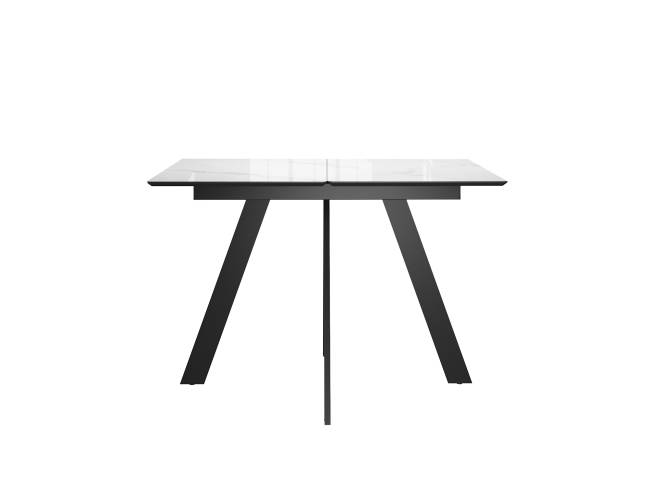 Стол DikLine DKD120 керамика 120(160)х80, Carrara Gloss (мрамор глянец белый), опоры черные (2уп.) Стол DikLine DKD120 керамика 120(160)х80, Carrara Gloss (мрамор глянец белый), опоры черные (2уп.)