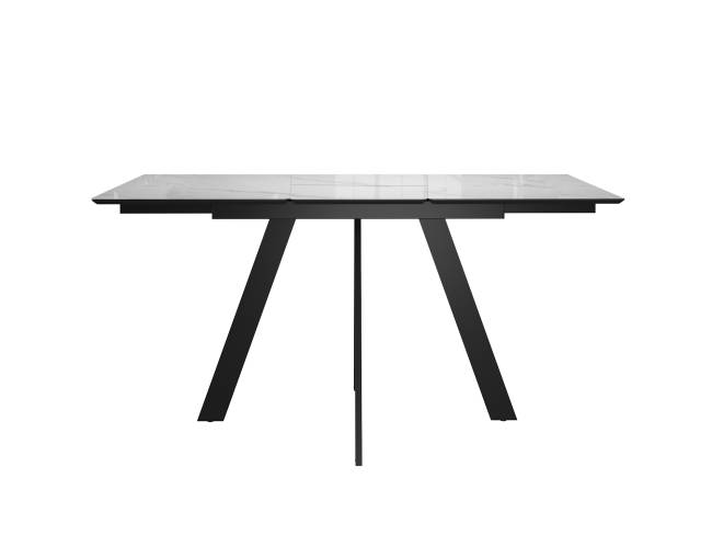 Стол DikLine DKD120 керамика 120(160)х80, Carrara Gloss (мрамор глянец белый), опоры черные (2уп.) Стол DikLine DKD120 керамика 120(160)х80, Carrara Gloss (мрамор глянец белый), опоры черные (2уп.)