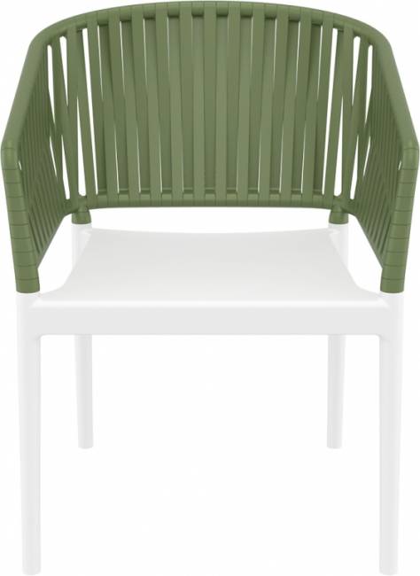 Кресло пластиковое Portofino белый, оливковый 580х580х800 мм