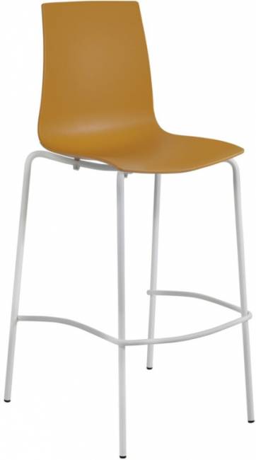Стул пластиковый барный X-Treme BSL Pro белый, темно-желтый 520х520х1100 мм
