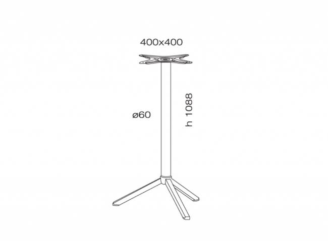 Подстолье металлическое барное Time 309 Ø660x1088 мм Подстолье металлическое барное Time 309 Ø660x1088 мм