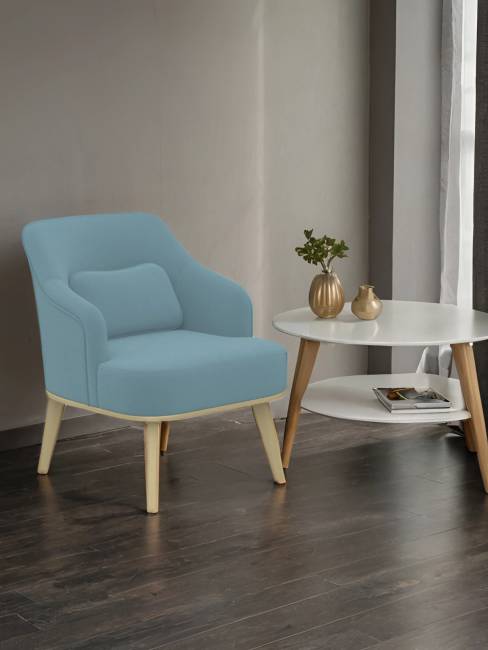 Кресло Комфорт 5 ткань катания дасти blue, каркас лак Кресло Комфорт 5 ткань катания дасти blue, каркас лак