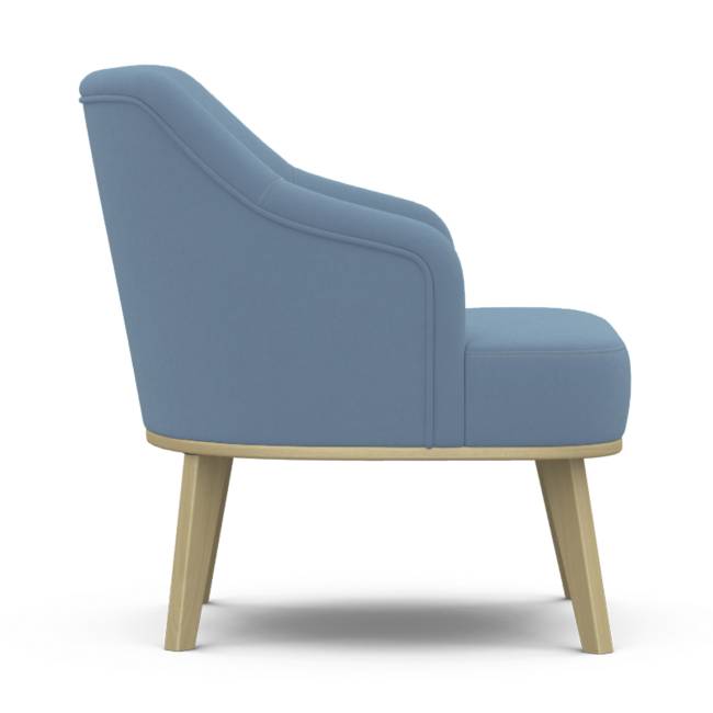 Кресло Комфорт 5 ткань катания дасти blue, каркас лак Кресло Комфорт 5 ткань катания дасти blue, каркас лак