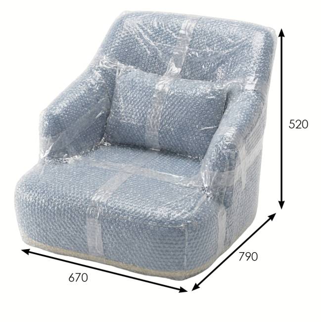 Кресло Комфорт 5 ткань катания дасти blue, каркас лак