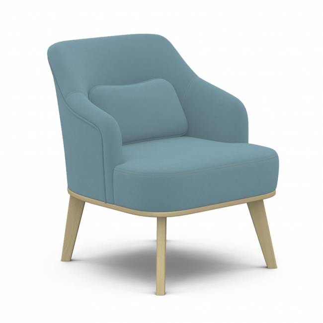 Кресло Комфорт 5 ткань катания дасти blue, каркас лак Кресло Комфорт 5 ткань катания дасти blue, каркас лак