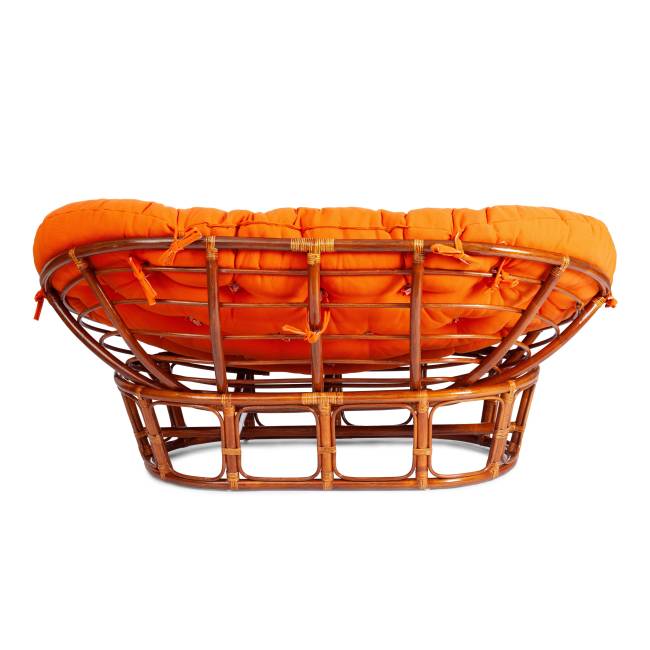 Диван MAMASAN/МАМАСАН 23/02 W /с подушкой/ подушка 182х119 см, 169х102х80 см, Cognac (коньяк), ткань, оранжевый, С 23 Cognac (коньяк)