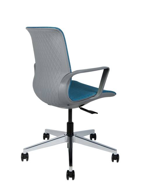 Кресло офисное / Некст С / синяя ткань / темно серый пластик